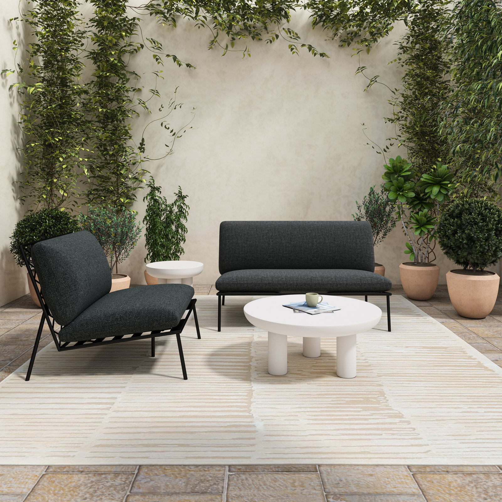 Westmont Outdoor Sofa, Black