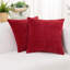 50 housses de coussins décoratifs rouges 18 x 18 pouces pour le salon avec canapé, housse de coussin carrée douce et confortable
