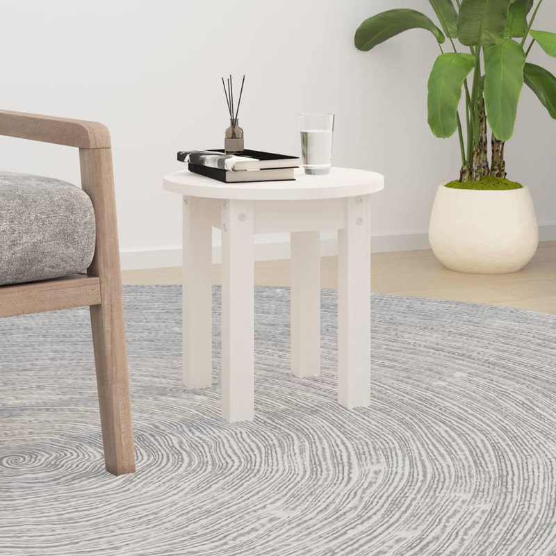 Amylynn Solid Wood Four Leg Coffee Table, White, 35cm H x 35cm W x 35cm D