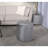 Shimon Cylinder Pouf,  Pewter Gray-526672452