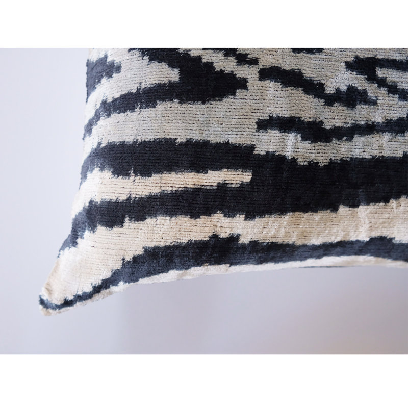 Frye Feather Throw Pillow, Ikat 8