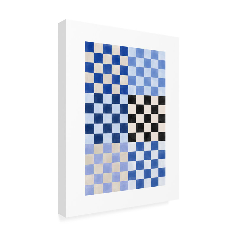 «Bolologia indigo» sur toile par Elena Ristova, H 32 po x l 24 po x P 2 po