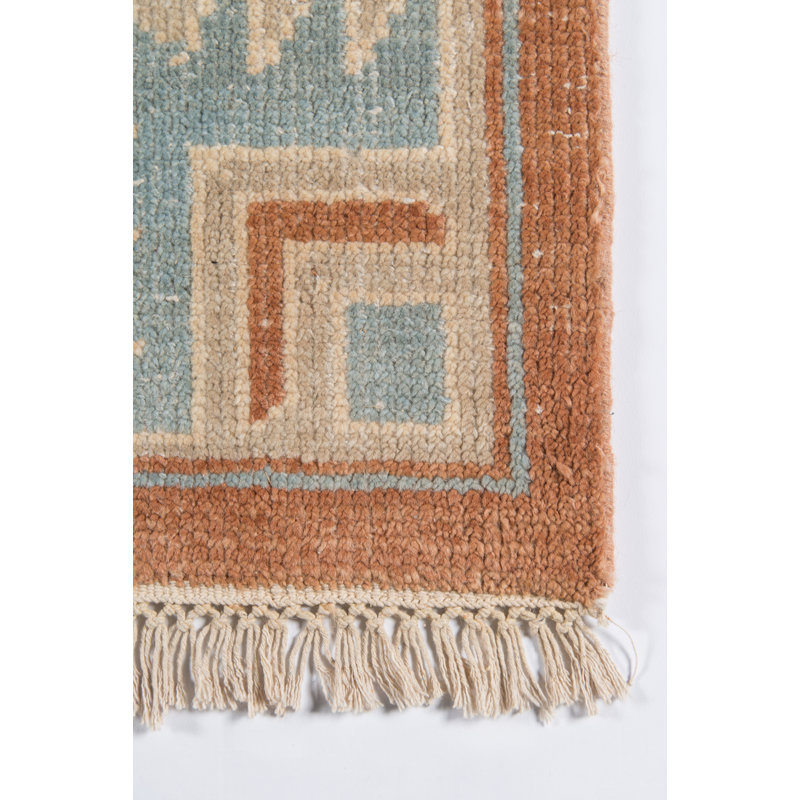 Wool Oriental Area Rug in Rust/Ivory, Runner 2'6" x 8'