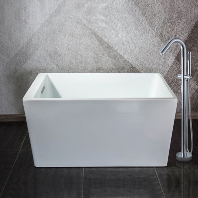 47" * 27.5" White Acrylic Freestanding Soaking Tub