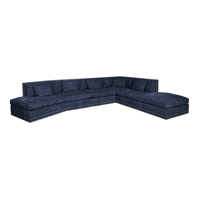 Steadman By Michael Weiss Upholstered Sectional Reversible, Nadia Eclipse, Yes