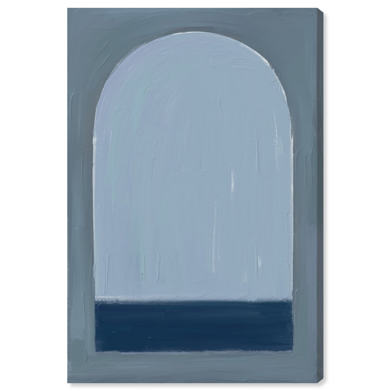Minimal Ocean Window Abstract Canvas Print by Oliver Gal, Black Frame, 10 x 15, Gallery Wrapped, 10"H x 15"W