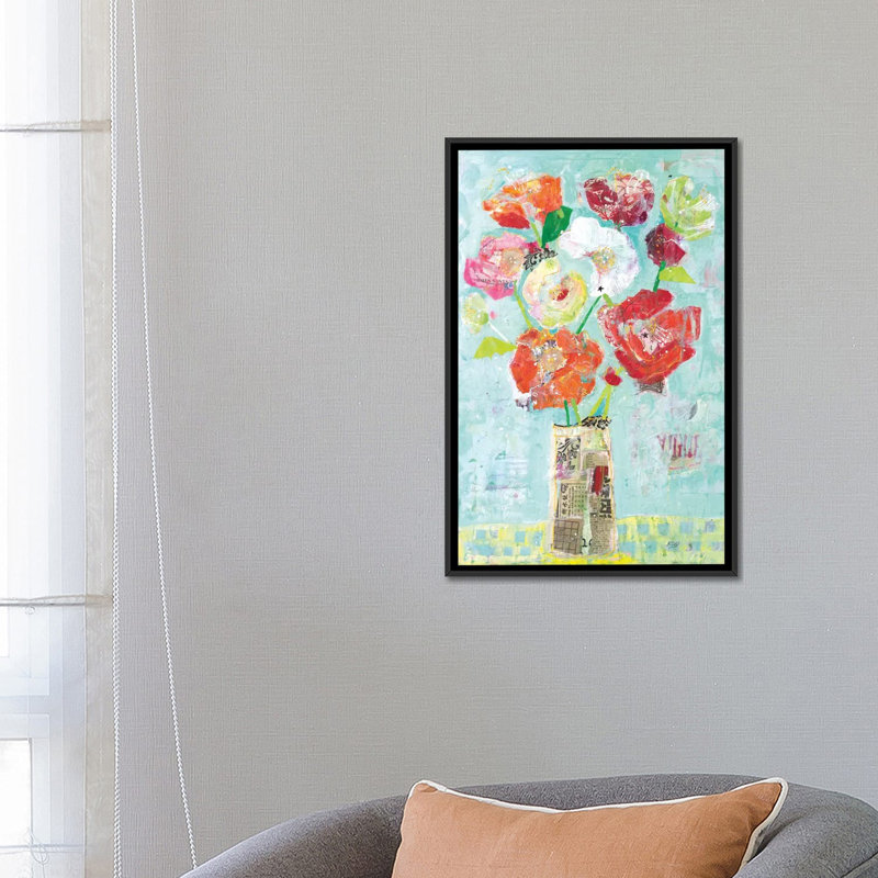 « jersey grand », impression sur toile, H 26 po x l 18 po x P 1,5 po, Toile avec cadre noir, Pas de tapis
