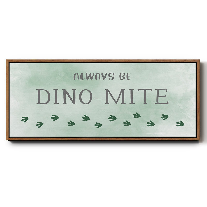 Dinomite- Framed Canvas, 20" H x 50" W