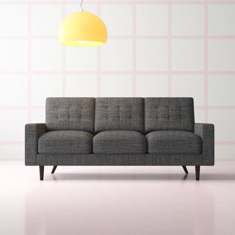 Benaniah 71.7'' Velvet Sofa, Gray Velvet