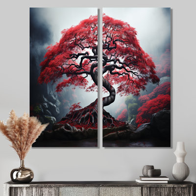 Rouge, érable japonais - Art populaire japonais
