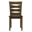 7 pièces de salle à manger avec chaises à feuilles et en similicuir autoportantes - table en bois brun 6 pièces