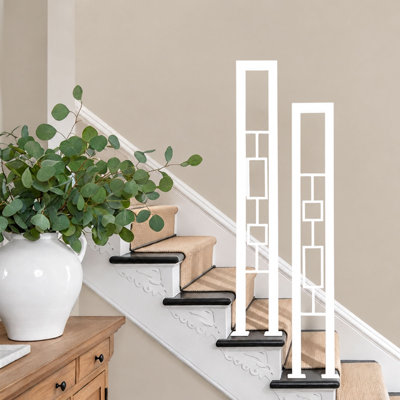 Rampes d'escalier décoratives en forme de U 35,43 po