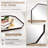 Contemporary Cut Corner Octagonal Scalloped Bathroom Vanity Mirror | Stainless Steel Frame-307394498-313795430