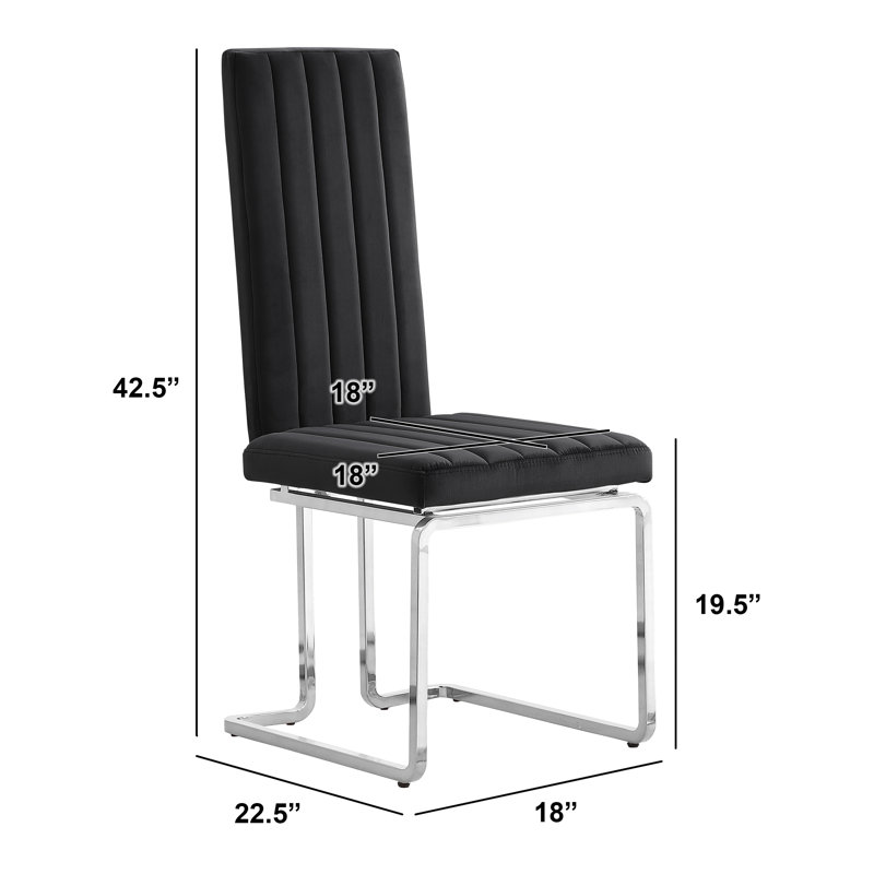 Ensemble de salle à manger Deautre, Noir / argent, Argent