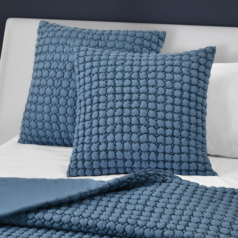 Taie décorative Marshmallow Puff, Bleu
