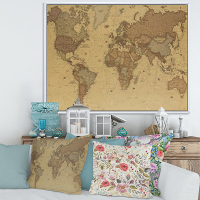" Ancient Map Of The World III " Color Photography Print