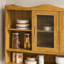 Armoire coulissante 35,4 "à 2 portes avec trois niveaux d'espace de rangement, convenant aux salles de bain, cuisines, salles à manger, naturel-101701604
