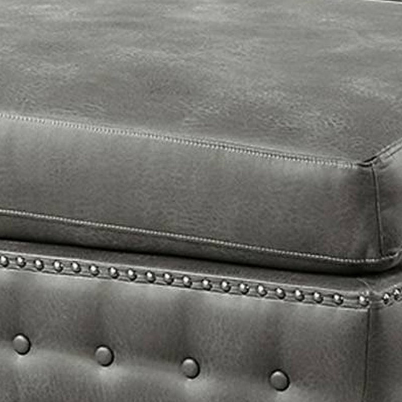Rigoverto Upholstered Storage Ottoman, Gray