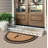 Jalacia Natural Coir & Rubber Half Round Monogrammed 36" x 72"  Non-Slip Outdoor Doormat-98070505