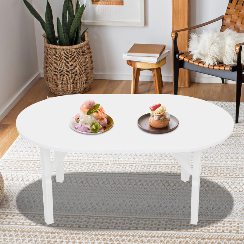 Table basse pliante Tbale, Blanc, Blanc