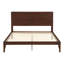 Lit plateforme en bambou de taille moyenne Mid-Century avec support en métal, aucun sommier requis, assemblage facile et conception écologique-1024628488-1024628501