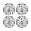 Sous-verres ronds en cuir Royal Delft Purissima