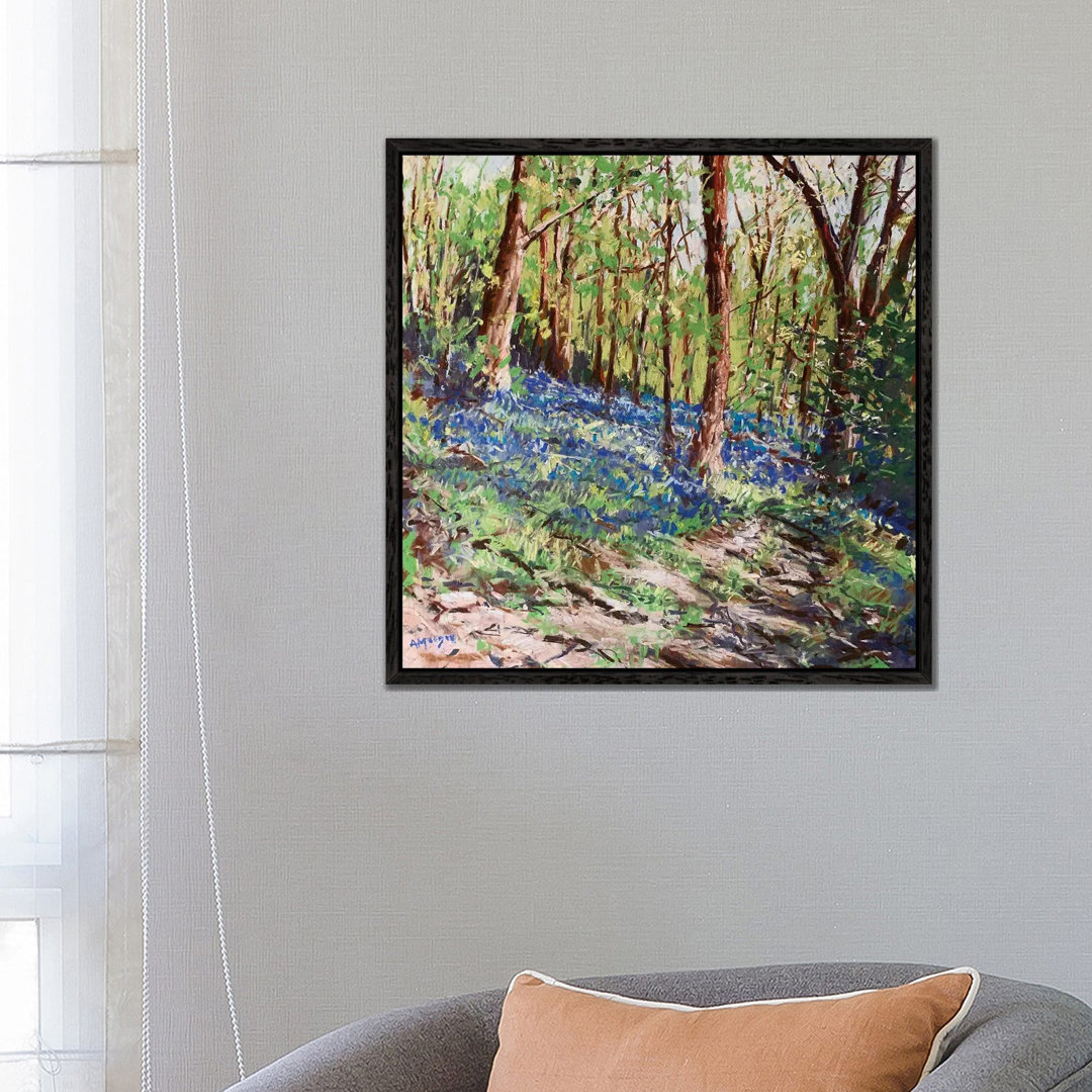 Blue Wood von Andrew Moodie - Galerie-verpackte Leinwand Giclée auf Leinwand