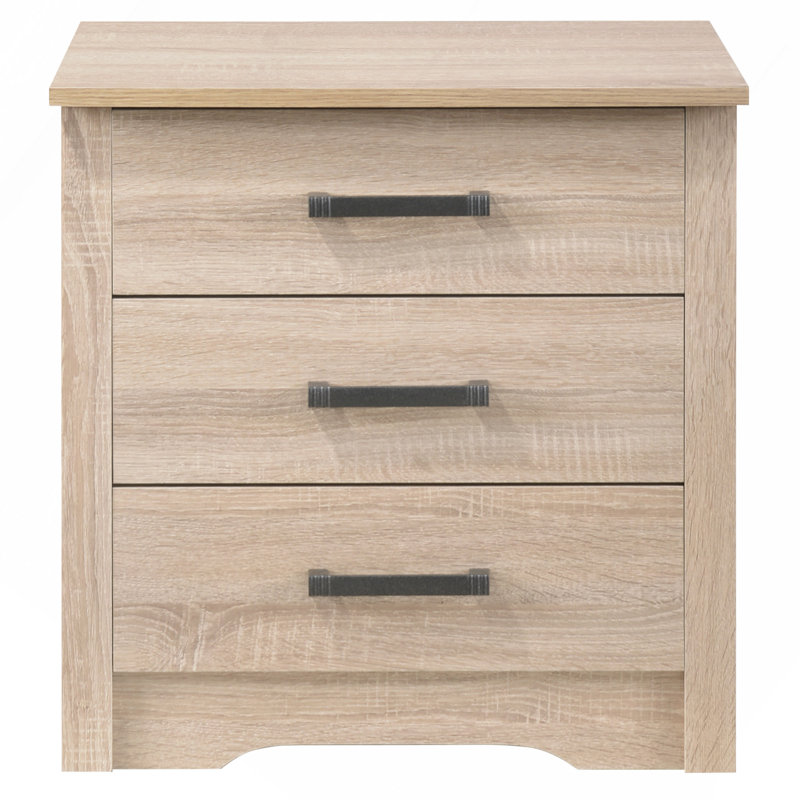 Sandle Wood Contemporary Nightstand, Natural