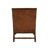 Teak Wood Handmade Upholstered Leather Room Accent Chair with Ottoman with Scrollwork and High Back-1763483766