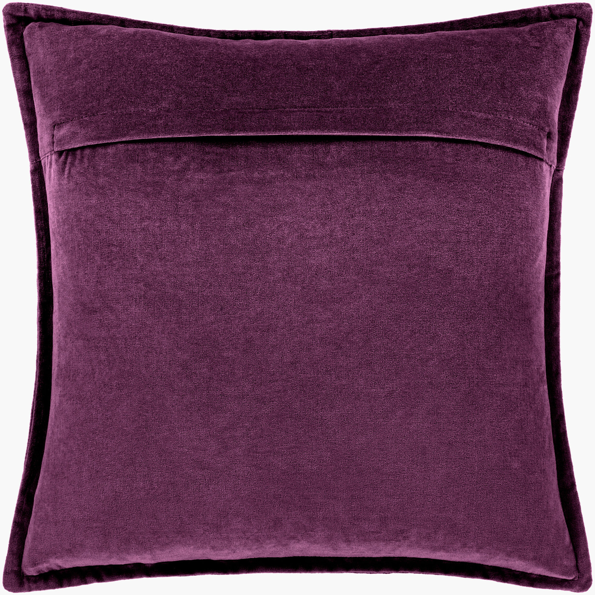 Edgar 100% Cotton Throw Pillow, 18"H x 18"W, Polyester/Polyfill, Dark Purple