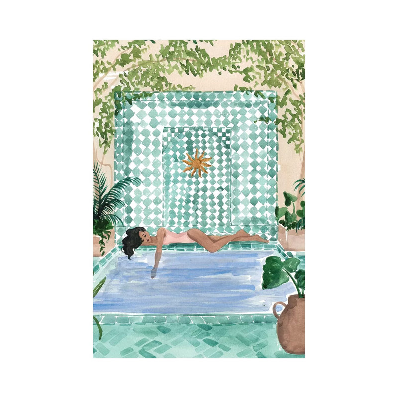 Poolside Siesta by Sabina Fenn - Gallery-Wrapped Canvas Giclée on Canvas, 66.04 cm H x 45.72 cm W x 1.91 cm D, Canvas