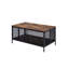 Table basse polyvalente en noir avec plateau en chêne antique et structure et table en métal, construction fonctionnelle