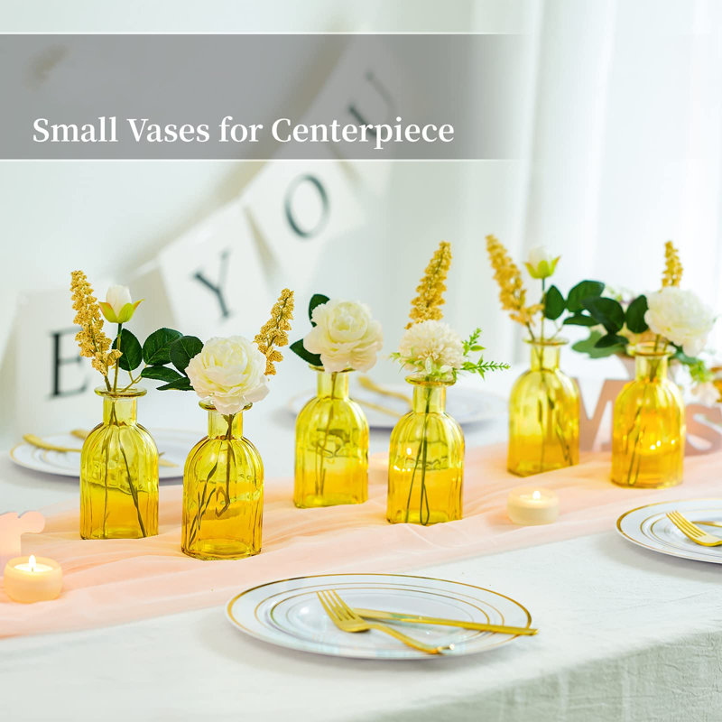 Chasady Glass Table Vase, Yellow