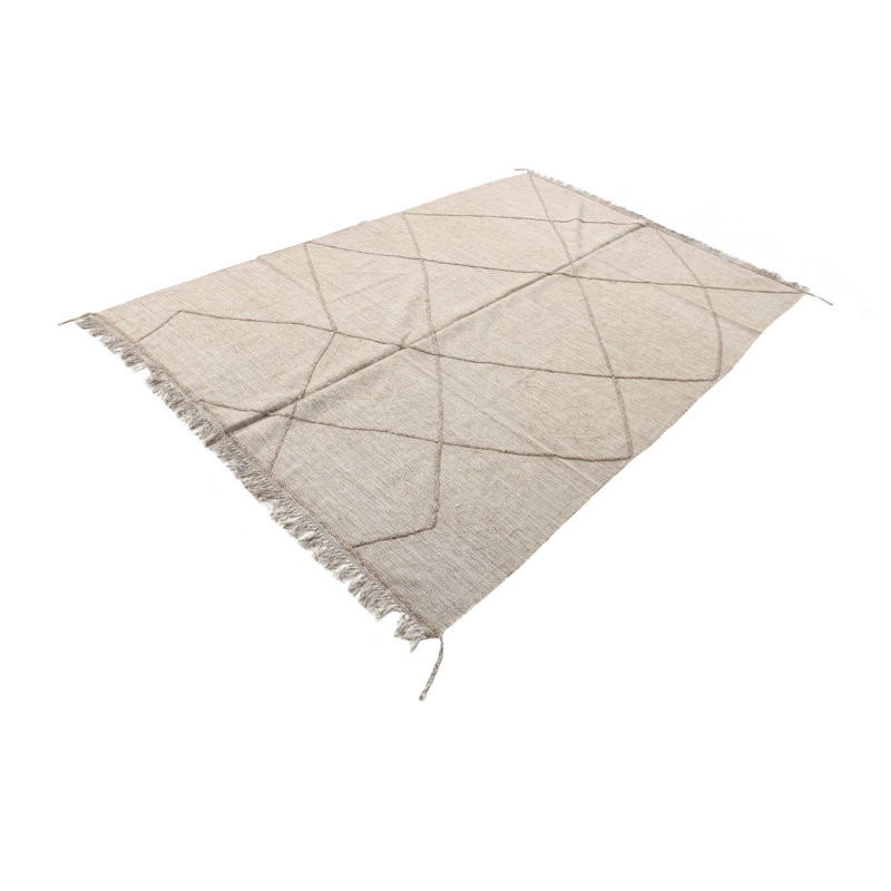 Tapis gris clair 5 x 8 Petrella