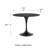 Flow Round Metal Base Dining Table-771086395