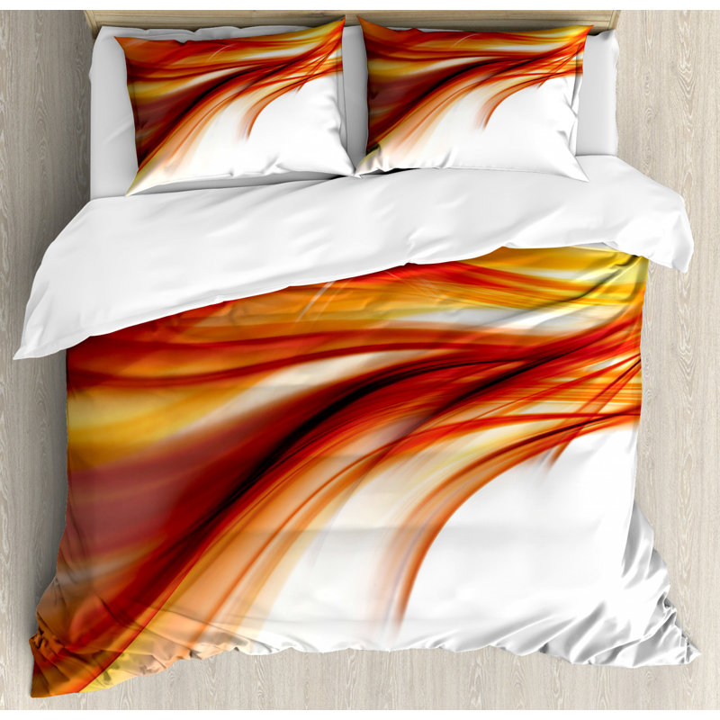 Modern & Contemporary Polyester Abstract Duvet Cover, King Duvet Cover Set + 2 shams
