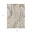 Tapis bleu sarcelle et ivoire abstrait et lavable HomeRoots 5 pi x 8 pi