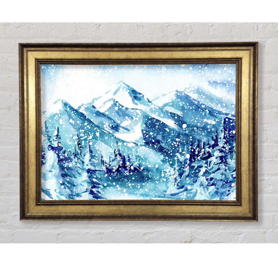 Snowy Mountains Bliss - Einzelner Bilderrahmen Kunstdrucke