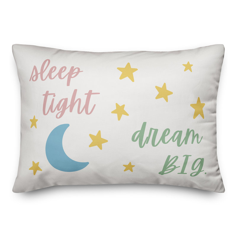 Coussin intérieur / extérieur Sleep Tight Dream, H 14 po x l 20 po, Rectangle