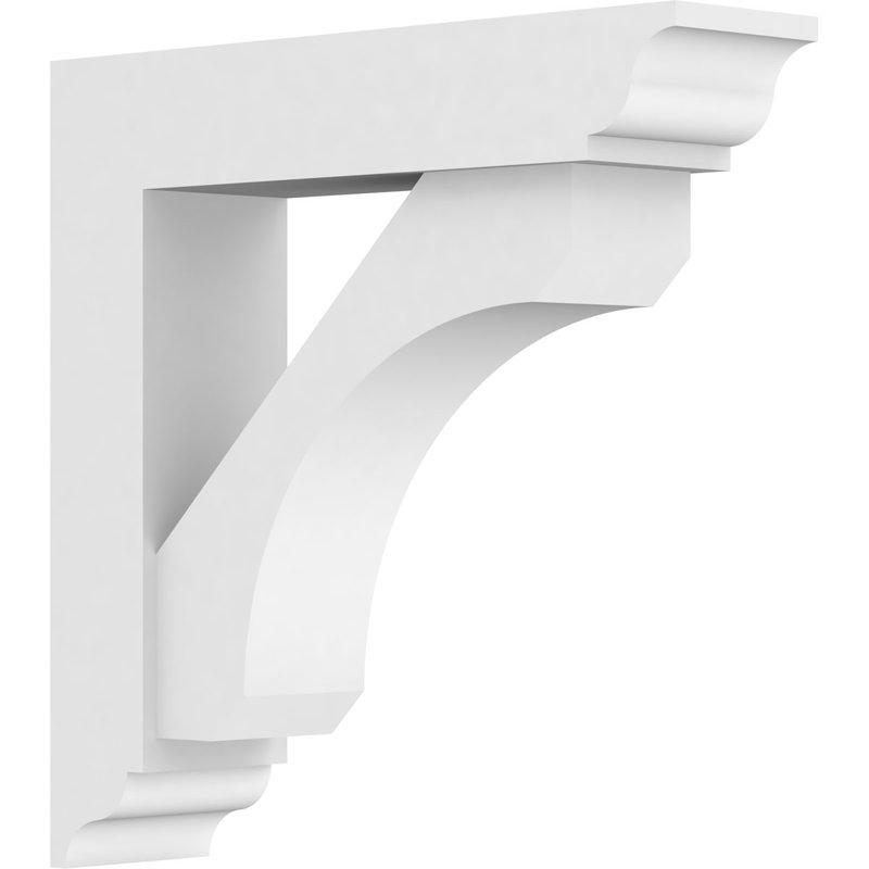 Support en uréthane standard standard avec extrémités traditionnelles, brun clair apprêté, H 12 po x l 3 po x P 12 po
