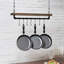 Metal/Wood Rectangle Hanging Pot Rack-846568185