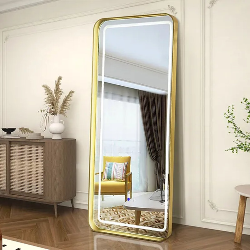 MODEST LED Floor MIRROR, Gold