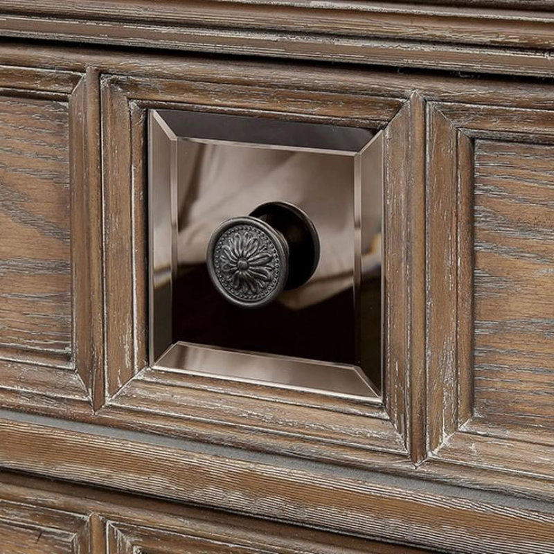 Table de chevet transitionnelle rustique ton naturel 1pc seulement