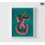 Reproduction d'art serpent, art mural encadré vipère, décoration murale animaux, impression d'affiche de serpent, art de serpent coloré, impression de serpent noir et rouge, art mural encadré