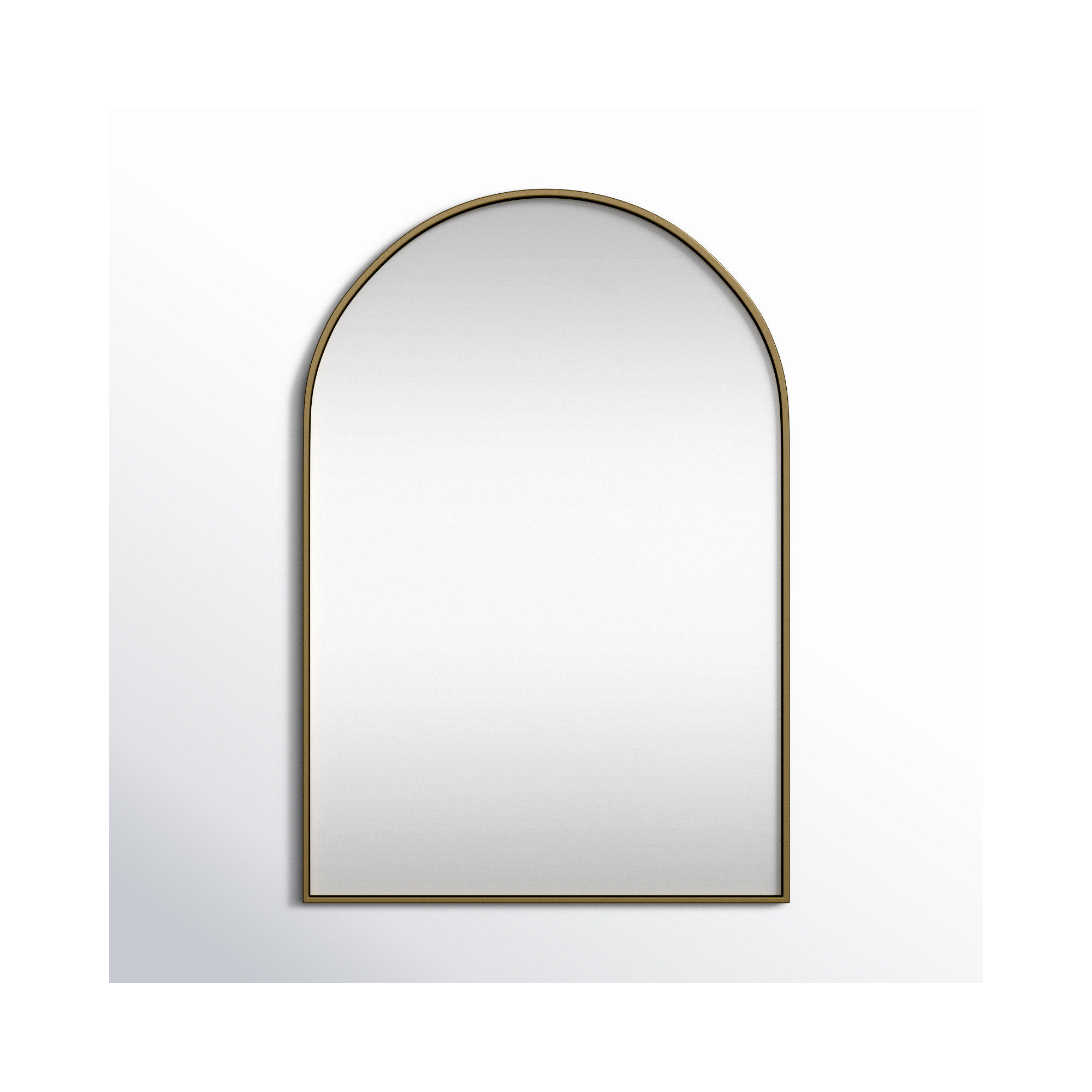 Sabine Metal Arch Wall Mirror, Brass, 40" x 27"