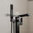 Single Handle Floor Tub Spout Bathroom Faucet with Diverter-113872772