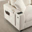 Canapé modulaire surdimensionné en U de 140 po en velours côtelé de 140 po - 6 places, repose-pieds de rangement mobile, console, porte-gobelet, chargeur USB, poches latérales, siège large