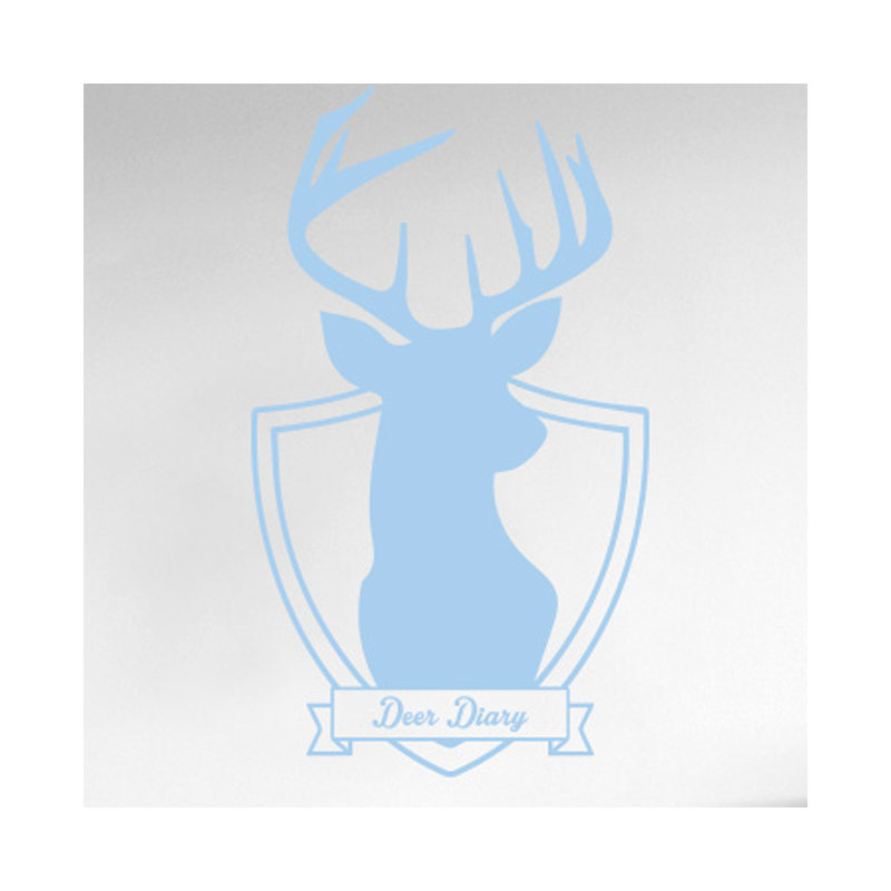 Animals Wall Decal, Light Blue, Large