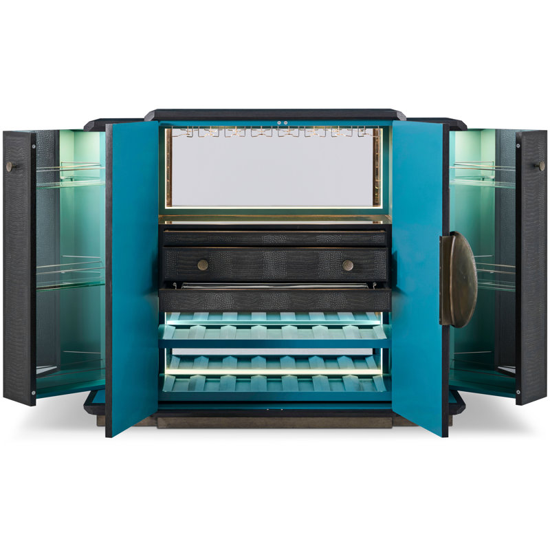 Spencer St. James Bar Cabinet, Onyx