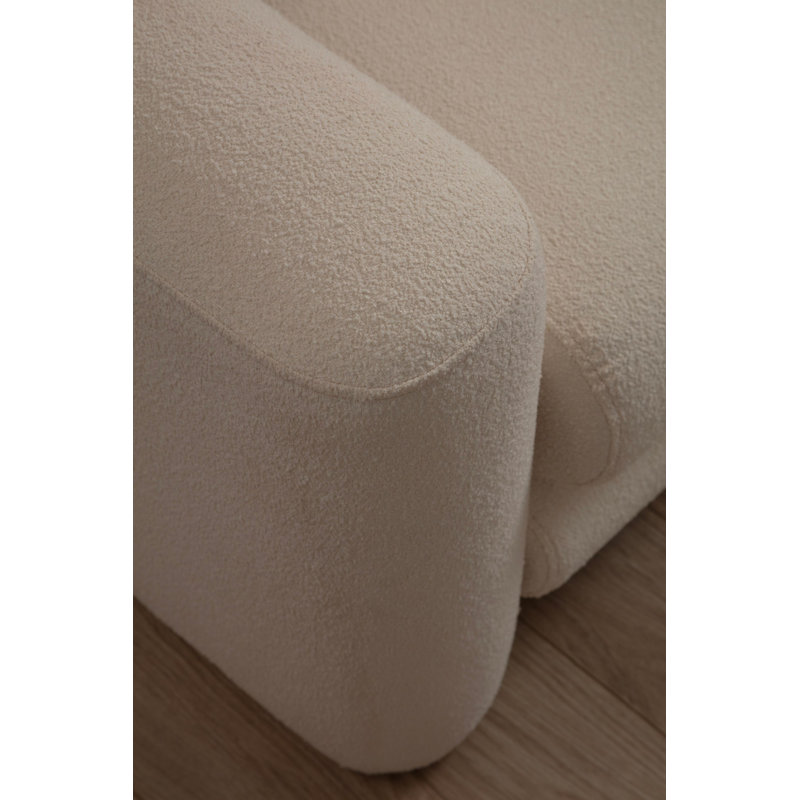 Élégant fauteuil à oreilles, couleur crème, 38,6 x 38,2 x 28,7 pouces | Structure en bois de hêtre durable et tissu 100% polyester | Doux 28 coussins de dossier et coussins portables en mousse | Parfait pour le salon et la décoration intérieure